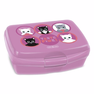 Uzsonnás doboz ARS UNA Think Pink 5519 műanyag BPA mentes 165x135x60 mm