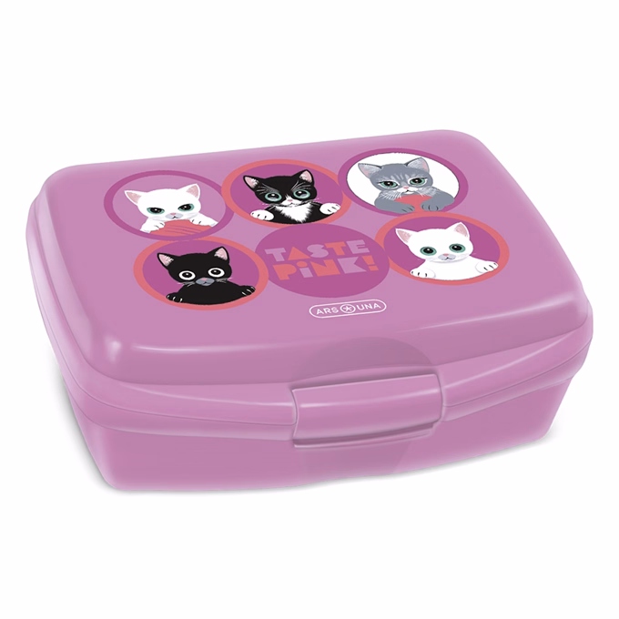Uzsonnás doboz ARS UNA Think Pink 5519 műanyag BPA mentes 165x135x60 mm