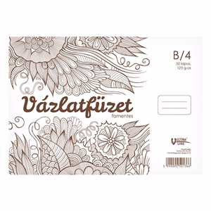 Vázlatfüzet spirálozott VECTRALINE B/4 120 g 32 lapos famentes