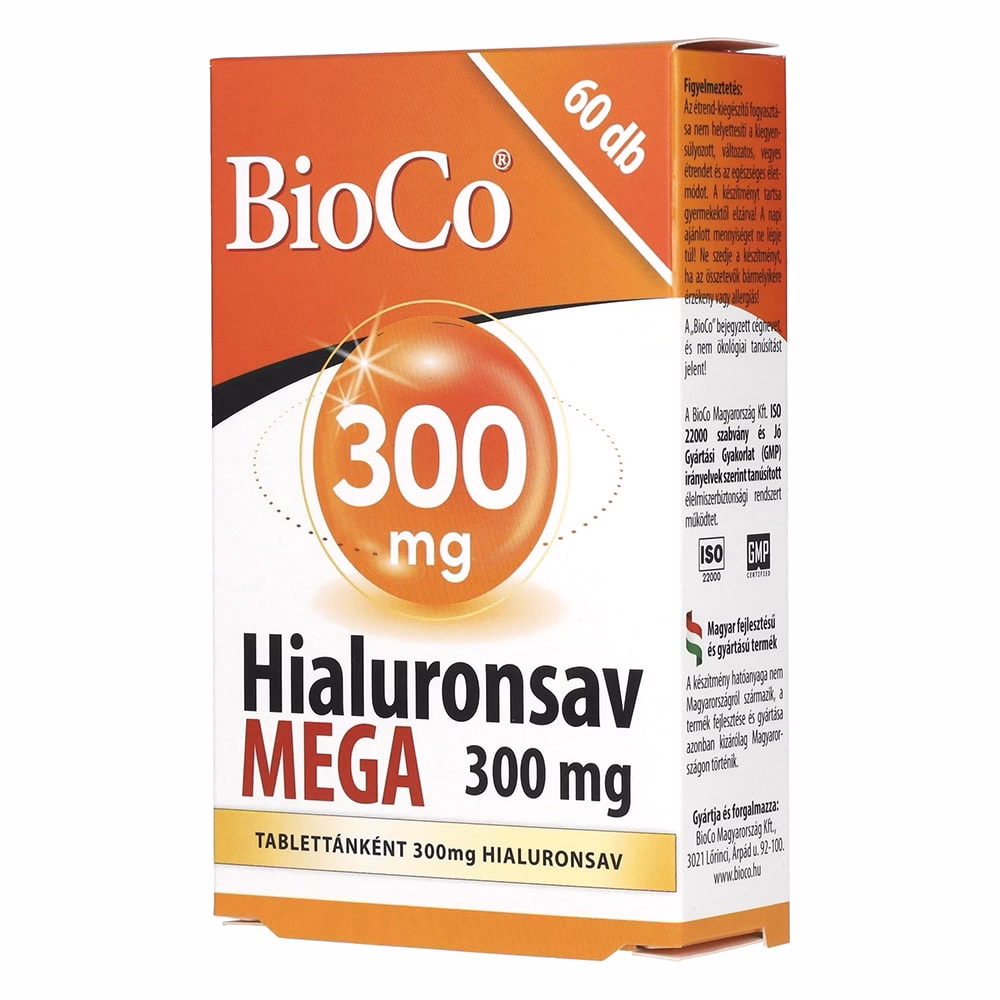 Vitamin BIOCO Hialuronsav Mega 300 mg 60 darab