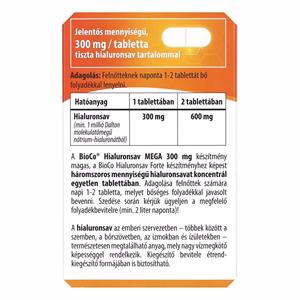 Vitamin BIOCO Hialuronsav Mega 300 mg 60 darab