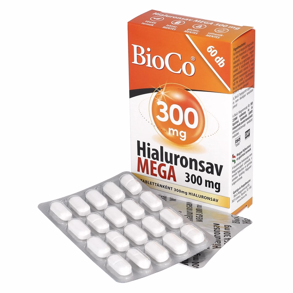 Vitamin BIOCO Hialuronsav Mega 300 mg 60 darab