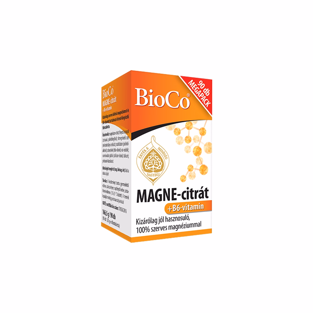 Vitamin BIOCO Magne-Citrát + B6-vitamin 90 darab