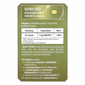 Vitamin BIOCO Oliva D3 3000 NE 60 darab