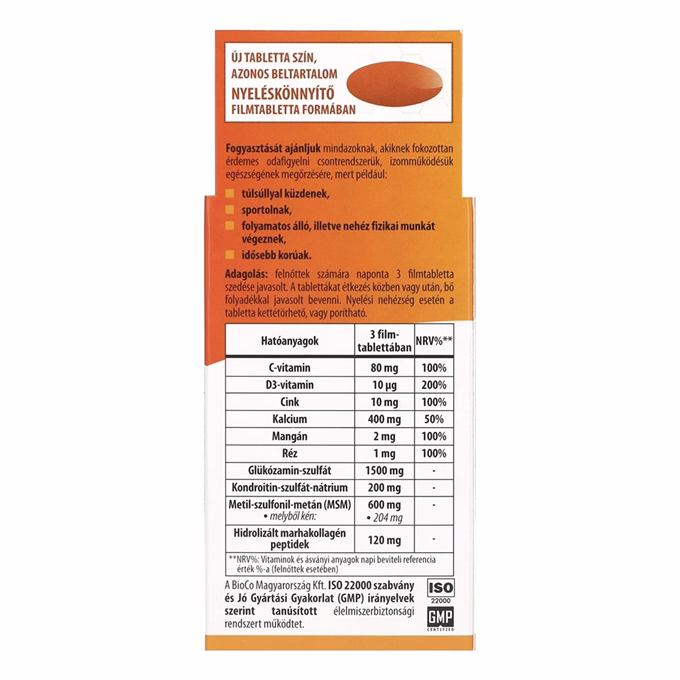 Vitamin BIOCO Porc & Izom Csont komplex kondroitinnel 60 darab