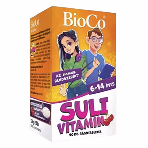 Vitamin BIOCO Suli rágótabletta 6-14 éveseknek cseresznye ízű 90 darab