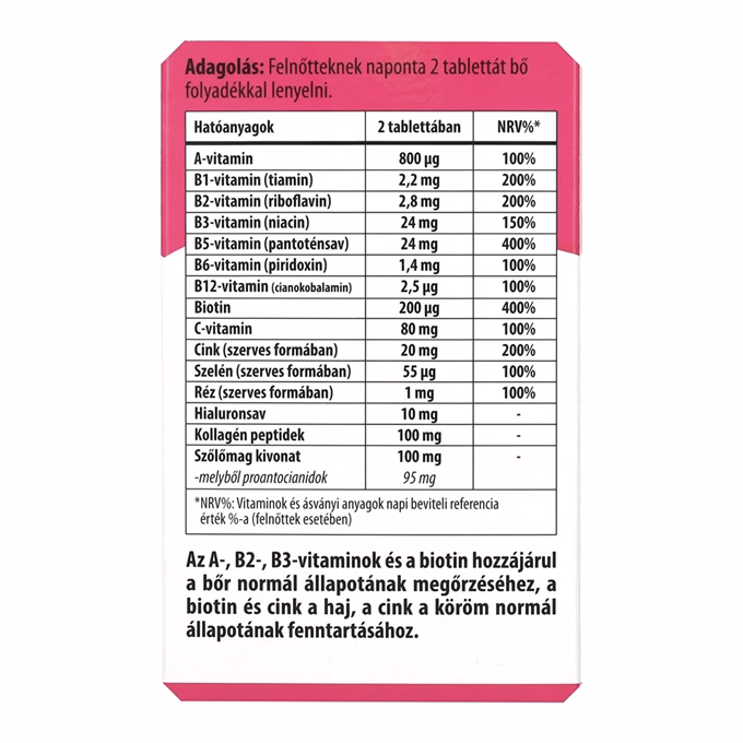Vitamin BIOCO Szépség extra 60 darab
