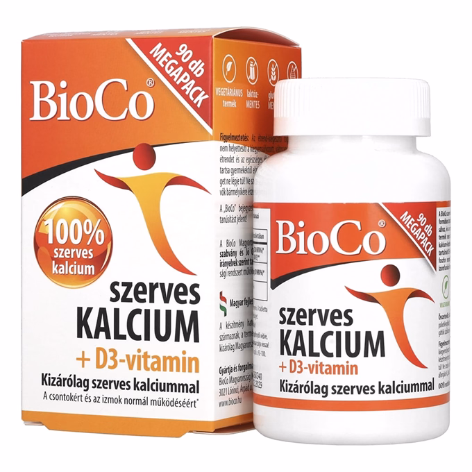 Vitamin BIOCO Szerves Kalcium + D3 megapack 90 darab