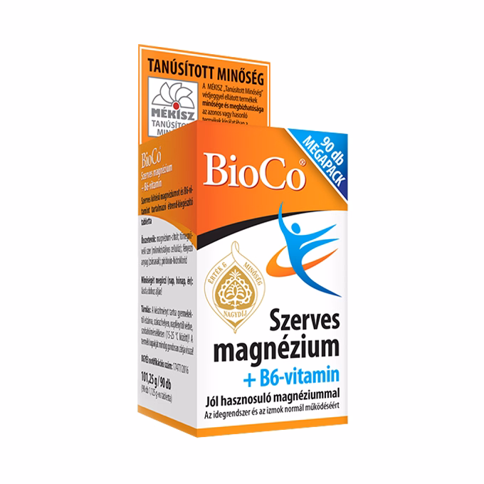 Vitamin BIOCO Szerves Magnézium + B6 Megapack 90 darab