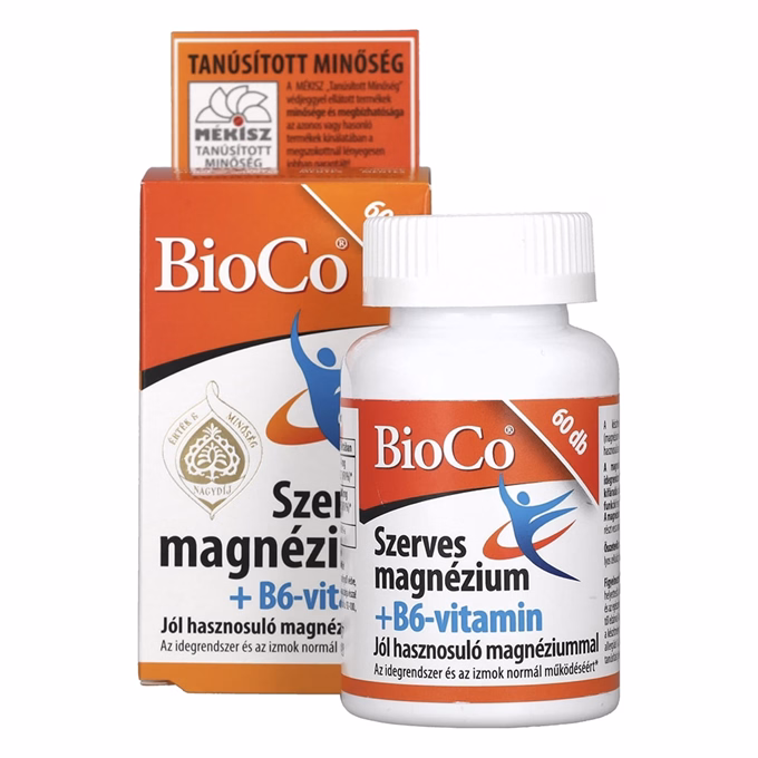 Vitamin BIOCO Szerves Mg + B6 60 darab