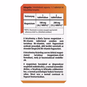 Vitamin BIOCO Szerves Mg (Stop B6) 60 darab