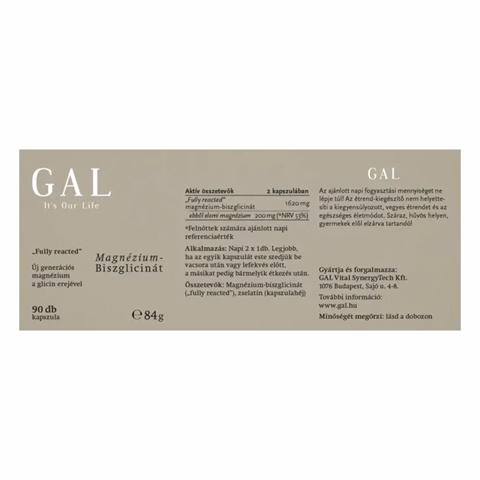 Vitamin GAL Magnézium biszglicinát 90 darab
