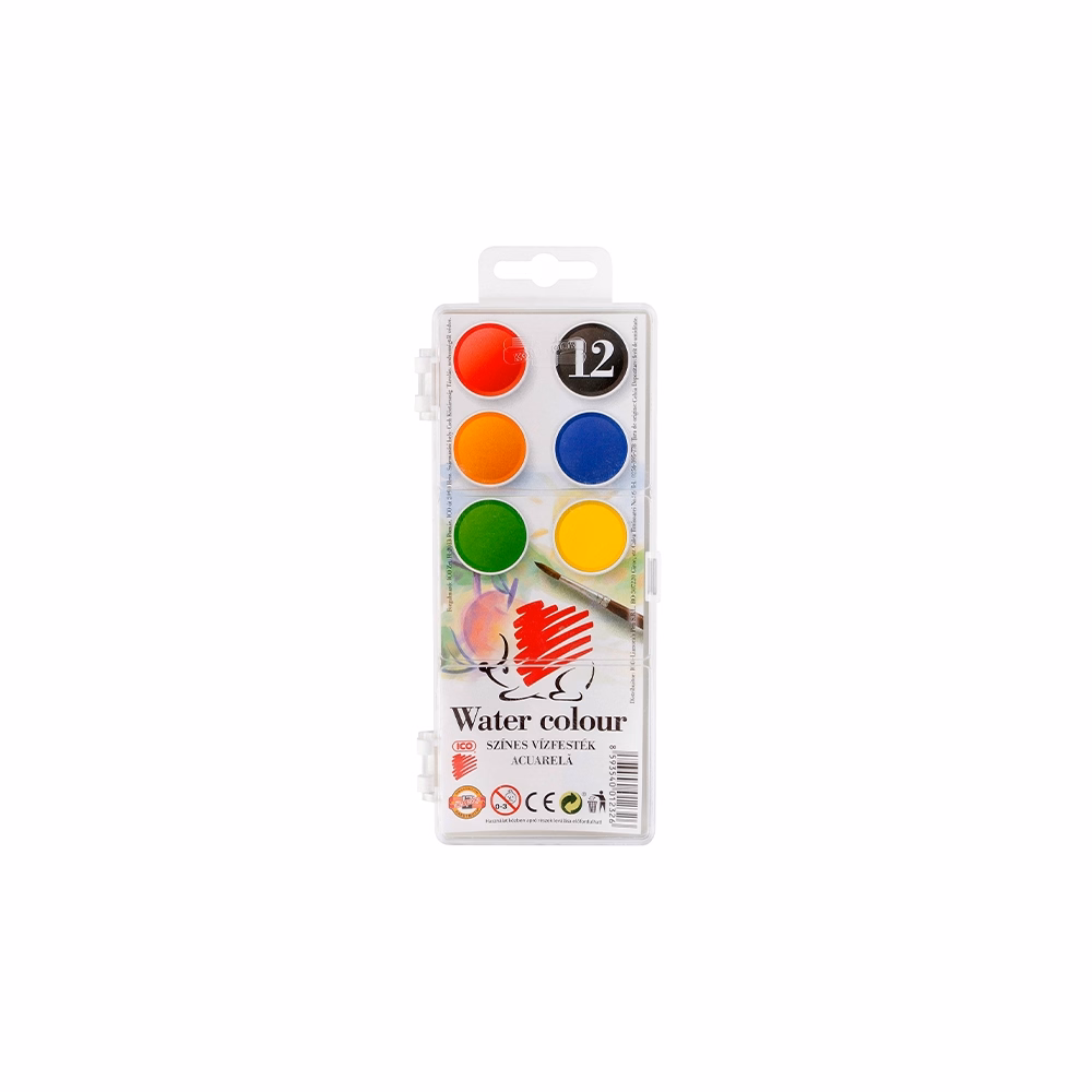 Vízfesték ICO Süni 22,5 mm kicsi szögletes 12 darabos