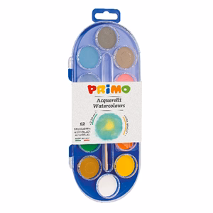 Vízfesték PRIMO 30 mm ecsettel 12 darabos
