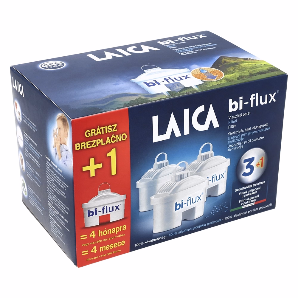 Vízszűrő betét LAICA Bi-flux univerzális vízszűrőbetét - 3+1 db