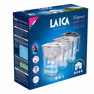 Vízszűrő kancsó LAICA Prime Line Elegance Ivory fehér elektronikus kijelzővel