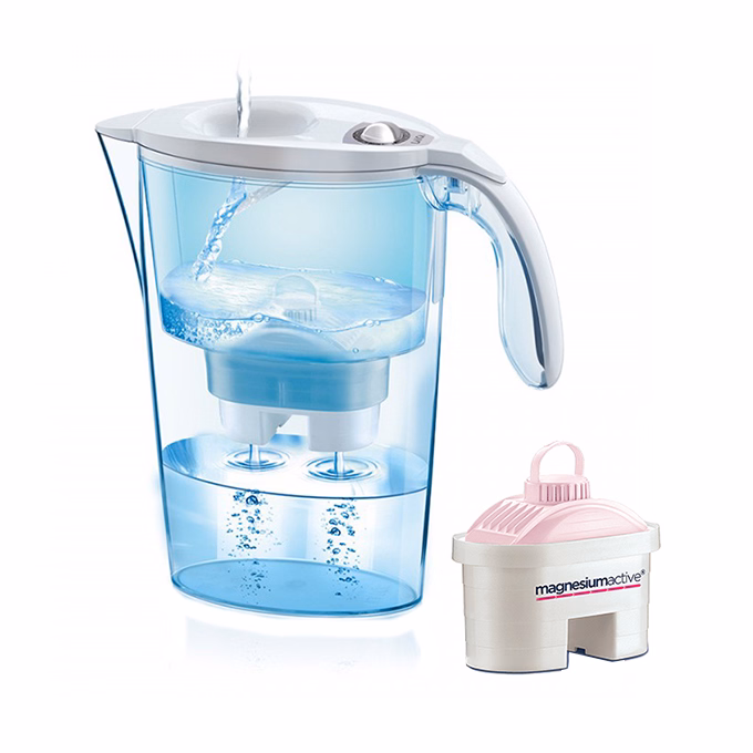 Vízszűrő kancsó LAICA Stream Line fehér mechanikus kijelző + 1 db magnezium active bi-flux szűrőbetét