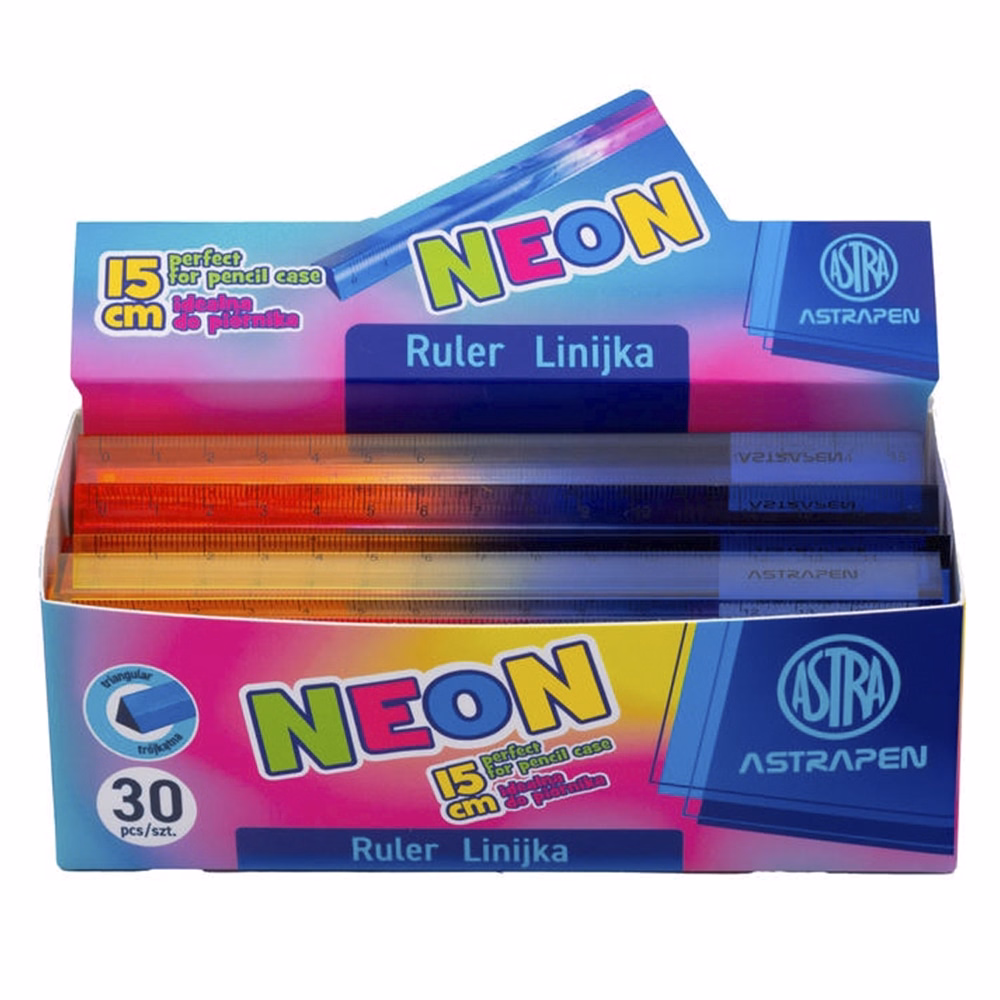 Vonalzó ASTRA PEN neon háromszögletű