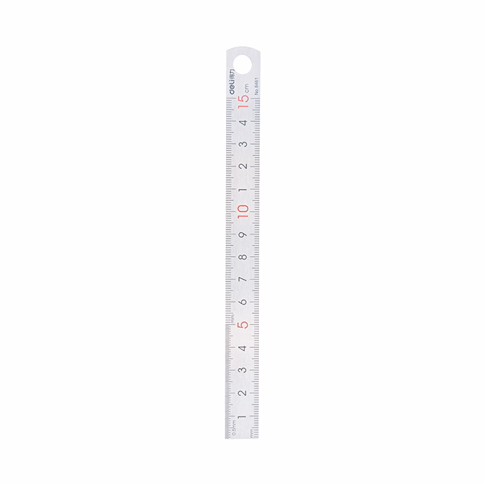 Vonalzó DELI fém 15 cm