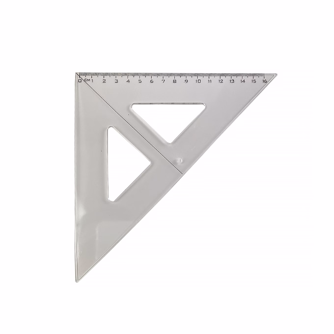 Vonalzó háromszög 45 fokos