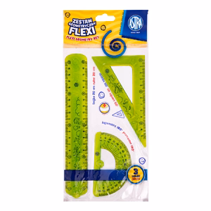 Vonalzókészlet ASTRA hajlékony szögmérővel 3 darabos