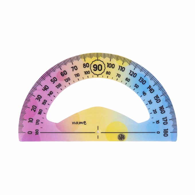 Vonalzókészlet ASTRA ombre szögmérővel 3 darabos
