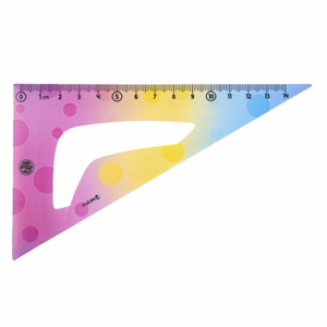 Vonalzókészlet ASTRA ombre szögmérővel 3 darabos