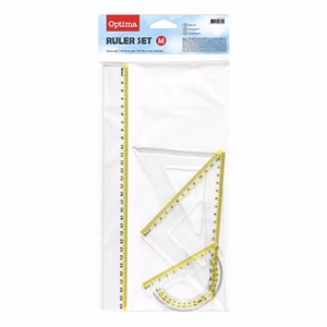 Vonalzókészlet OPTIMA 30cm vonalzóval 4 darabos