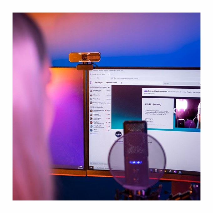 Webkamera URAGE Rec 900FHD USB 1080p fekete
