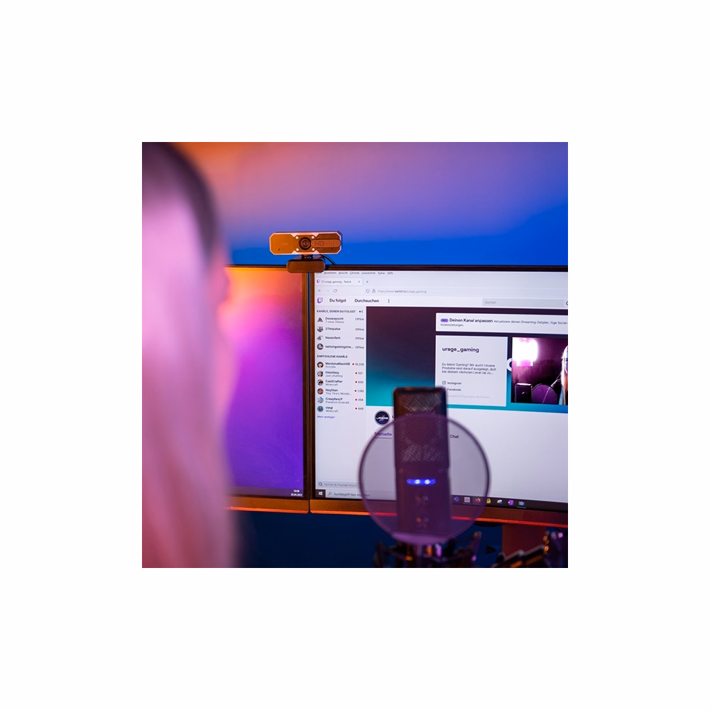 Webkamera URAGE Rec 900FHD USB 1080p fekete