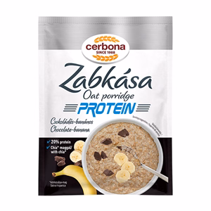 Zabkása CERBONA Protein csokoládés banános hozzáadott cukor nélkül 60 g Zabkása CERBONA Protein csokoládés banános hozzáadott cukor nélkül 60 g