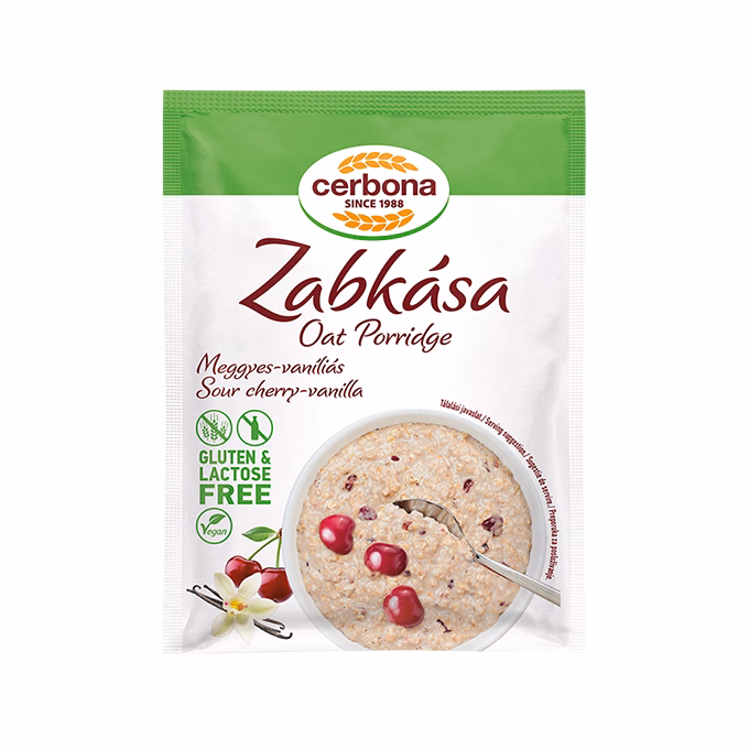Zabkása CERBONA meggyel és vaníliával gluténmentes 50 g
