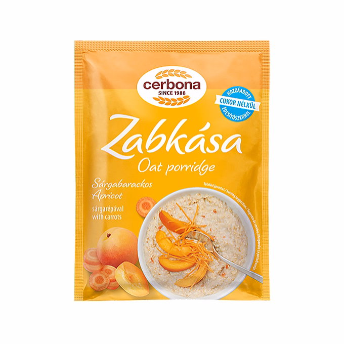 Zabkása CERBONA sárgabarackkal hozzáadott cukor nélkül 50 g