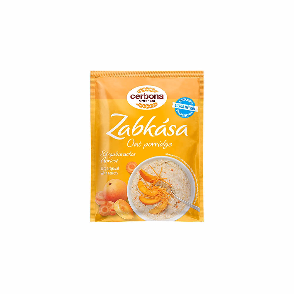 Zabkása CERBONA sárgabarackkal hozzáadott cukor nélkül 50 g