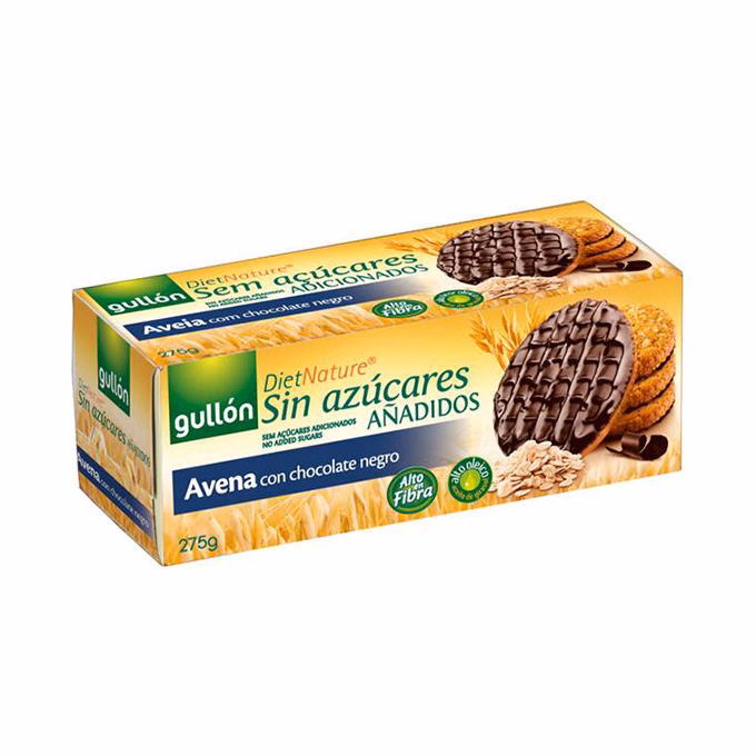 Zabkeksz GULLON Avena étcsokoládés hozzáadott cukor nélkül 275 g