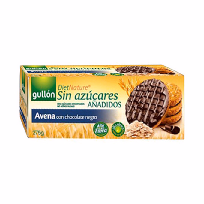 Zabkeksz GULLON Avena étcsokoládés hozzáadott cukor nélkül 275 g