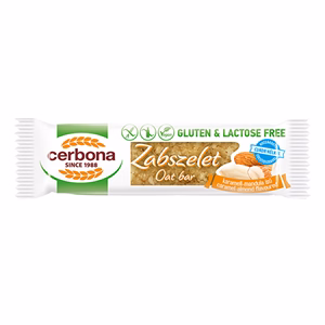 Zabszelet CERBONA étcsokoládés karamellás és mandulás gluténmentes 40 g