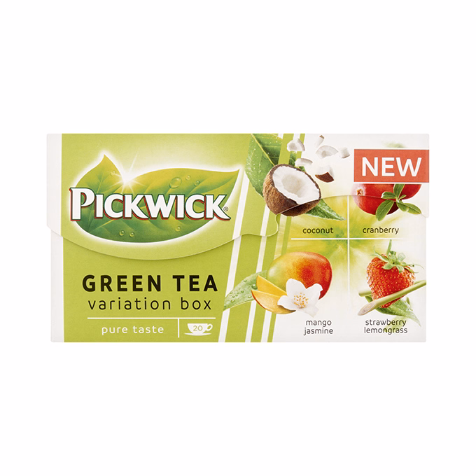 Zöld tea PICKWICK variációk kókusz-áfonya-mangó-eper 20 filter/doboz