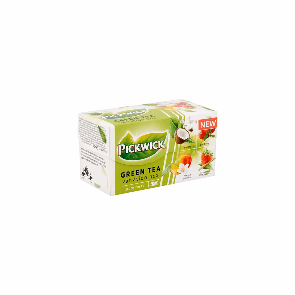 Zöld tea PICKWICK variációk kókusz-áfonya-mangó-eper 20 filter/doboz