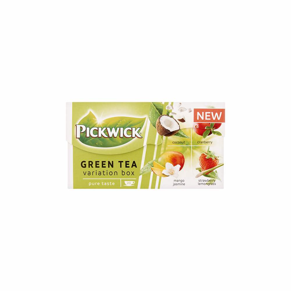 Zöld tea PICKWICK variációk kókusz-áfonya-mangó-eper 20 filter/doboz