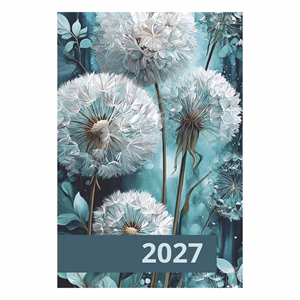 Zsebnaptár ALISCA 7 napos álló fehér lapos papírborítás vegyes 2027