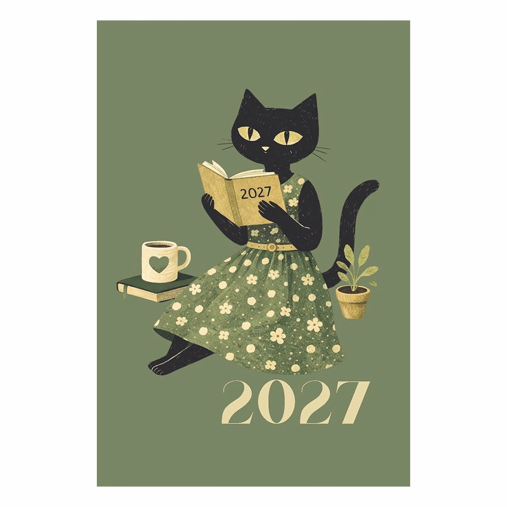 Zsebnaptár ALISCA 7 napos álló fehér lapos papírborítás vegyes 2027