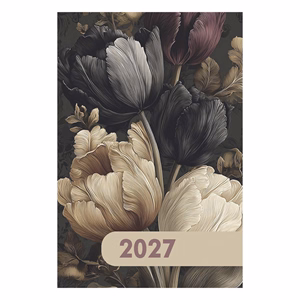 Zsebnaptár ALISCA 7 napos álló fehér lapos papírborítás vegyes 2027