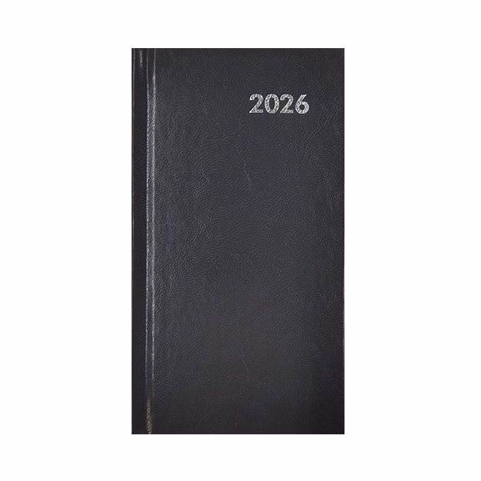 Zsebnaptár ALISCA fekvő fehér lapos szürke 2026.