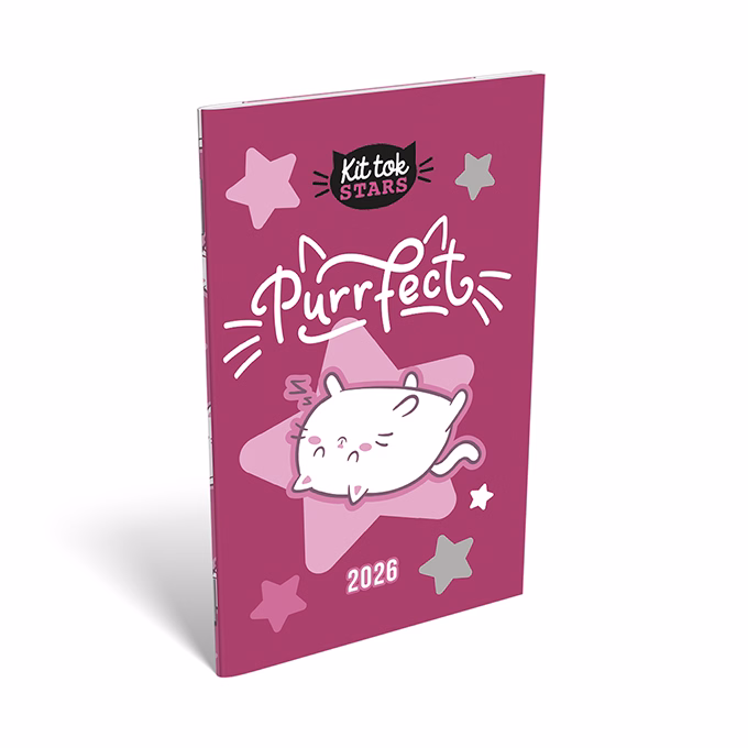 Zsebnaptár LIZZY CARD A/6 heti papírborítós Kittok purrfect 2026.