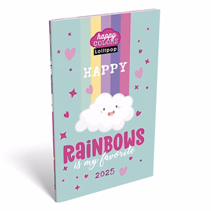 Zsebnaptár LIZZY CARD A/6 heti papírborítós Lollipop happy color 2026.
