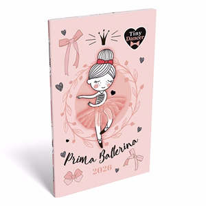 Zsebnaptár LIZZY CARD A/6 heti papírborítós Tiny dancer lovely ballerina 2026.