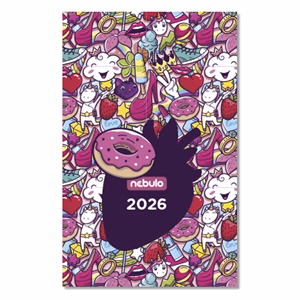 Zsebnaptár NEBULO A/6 heti papírborítós Coolicorn 2026.