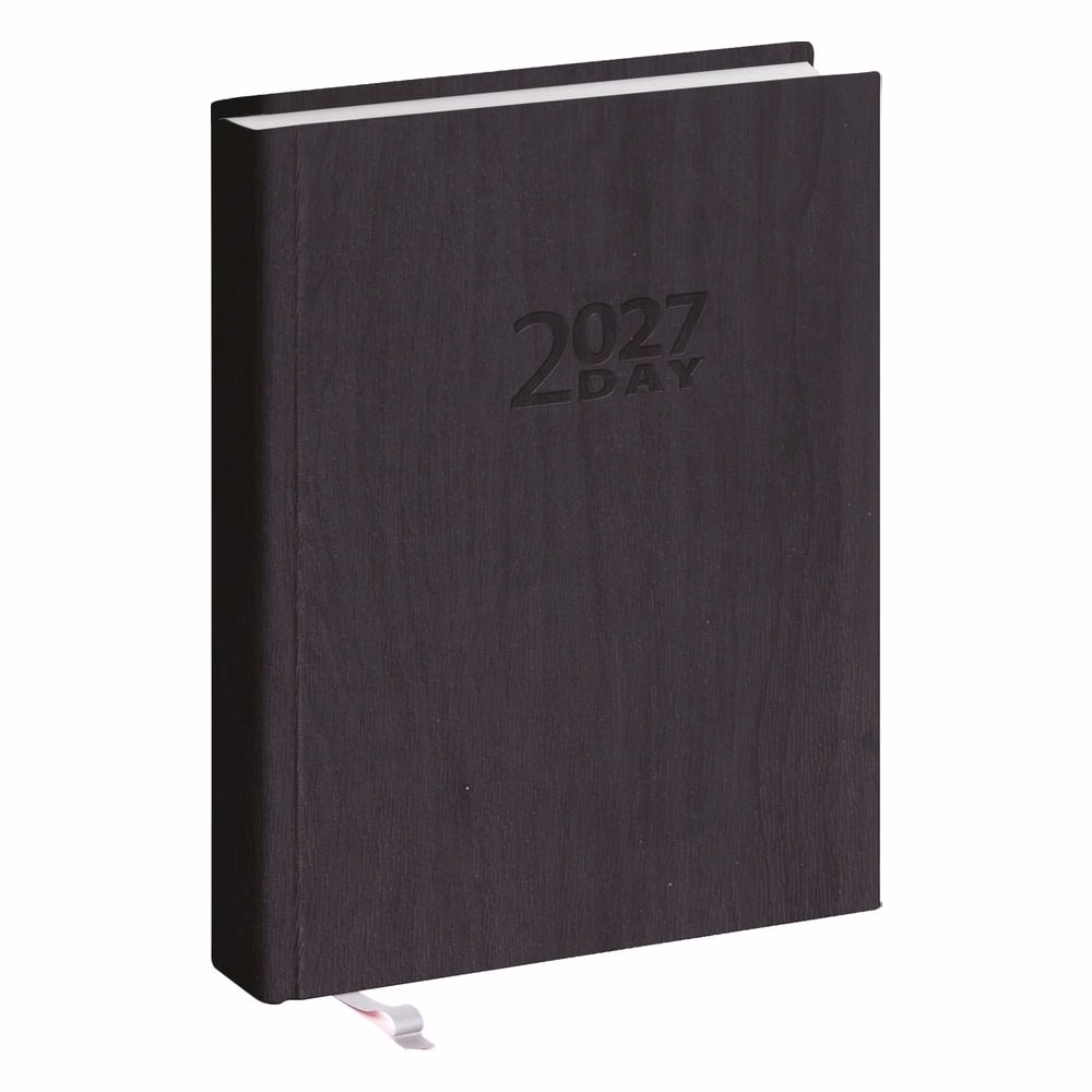 Zsebnaptár REALSYSTEM 2 Day B/6 kétnapos álló fehér lapos Grafit 2027