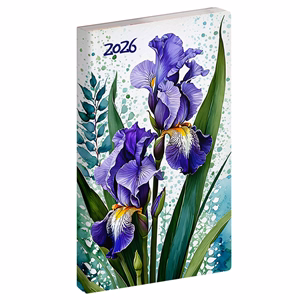 Zsebnaptár REALSYSTEM Flexi álló fehér lapos Írisz 2026.